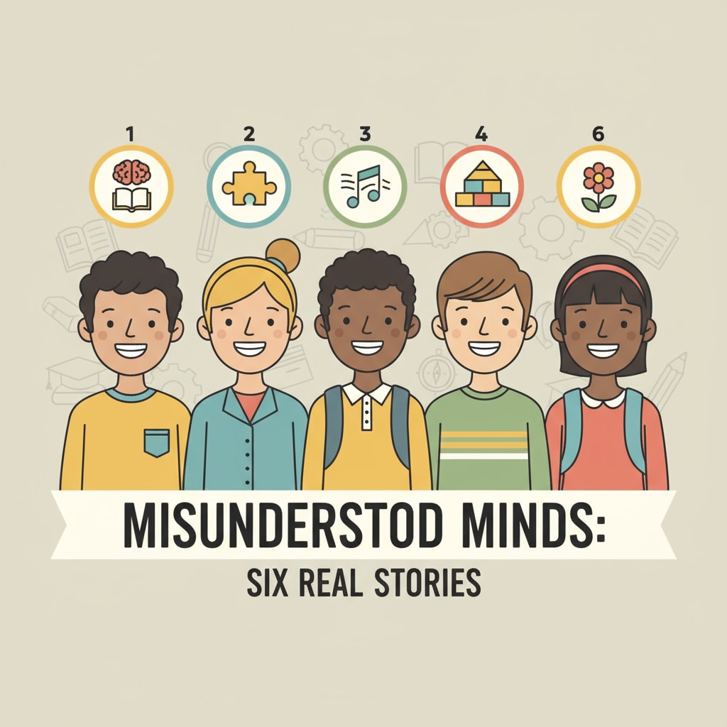 Six students with learning difficulties in the Misunderstood Minds PBS series