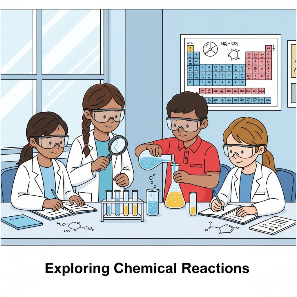 K12 students exploring chemistry through hands-on experiment for career and academic planning
