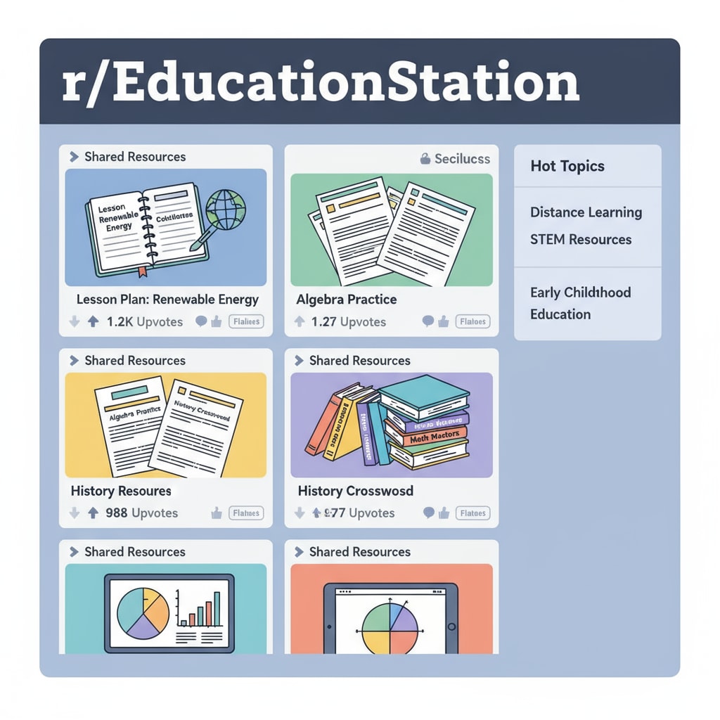 A collection of educational materials such as lesson plans, worksheets, and books shared on Reddit, highlighting the丰富的教育资源 available. Collection of educational resources on Reddit related to community rules, educational resources, and Reddit's educational network