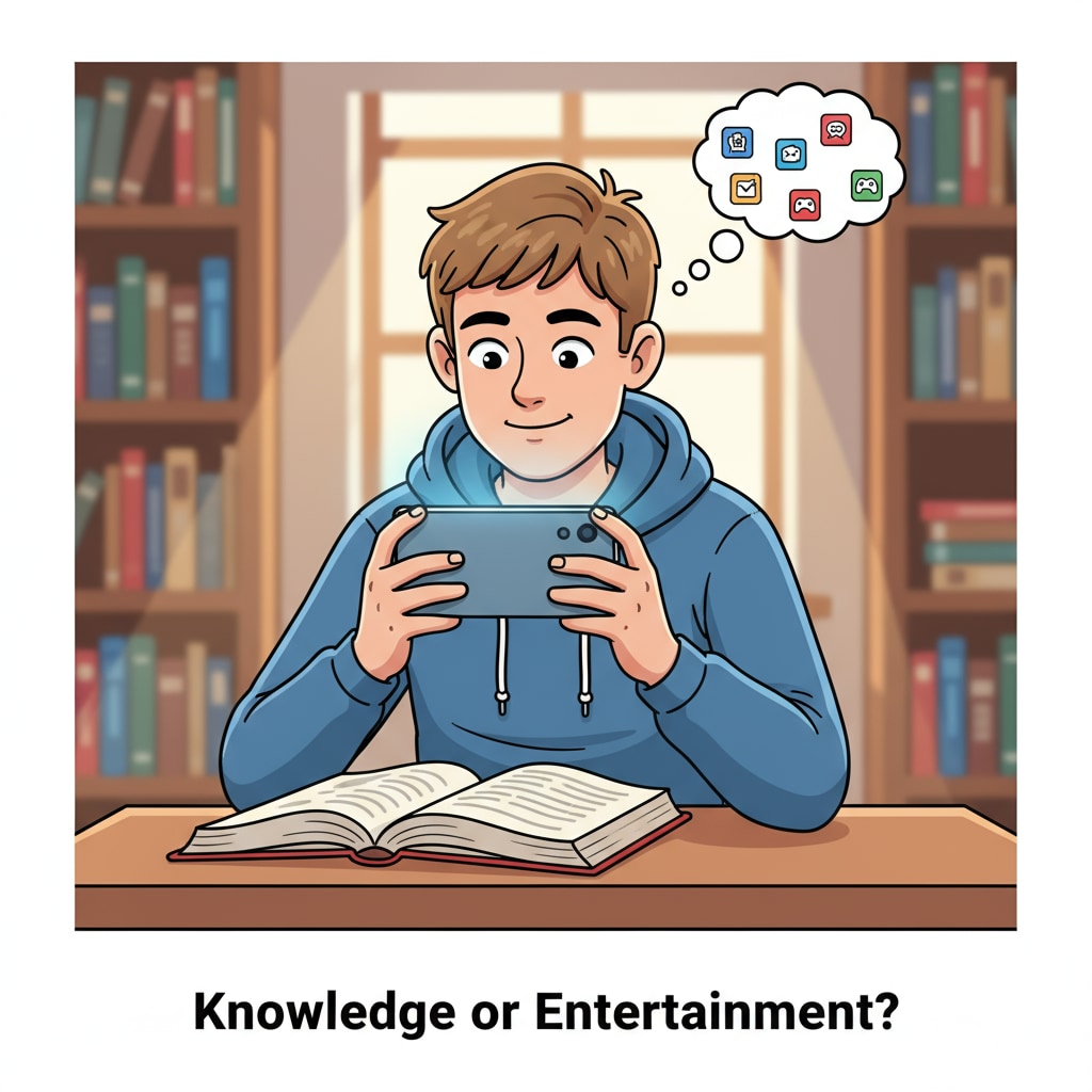 A student distracted from reading due to digital media, related to literacy, democracy, and education