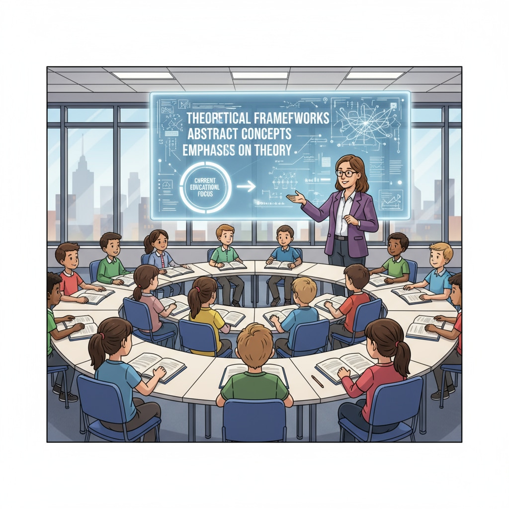 Students learning theoretical knowledge in school