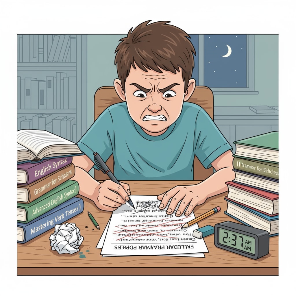 A student facing challenges and pressure in English learning