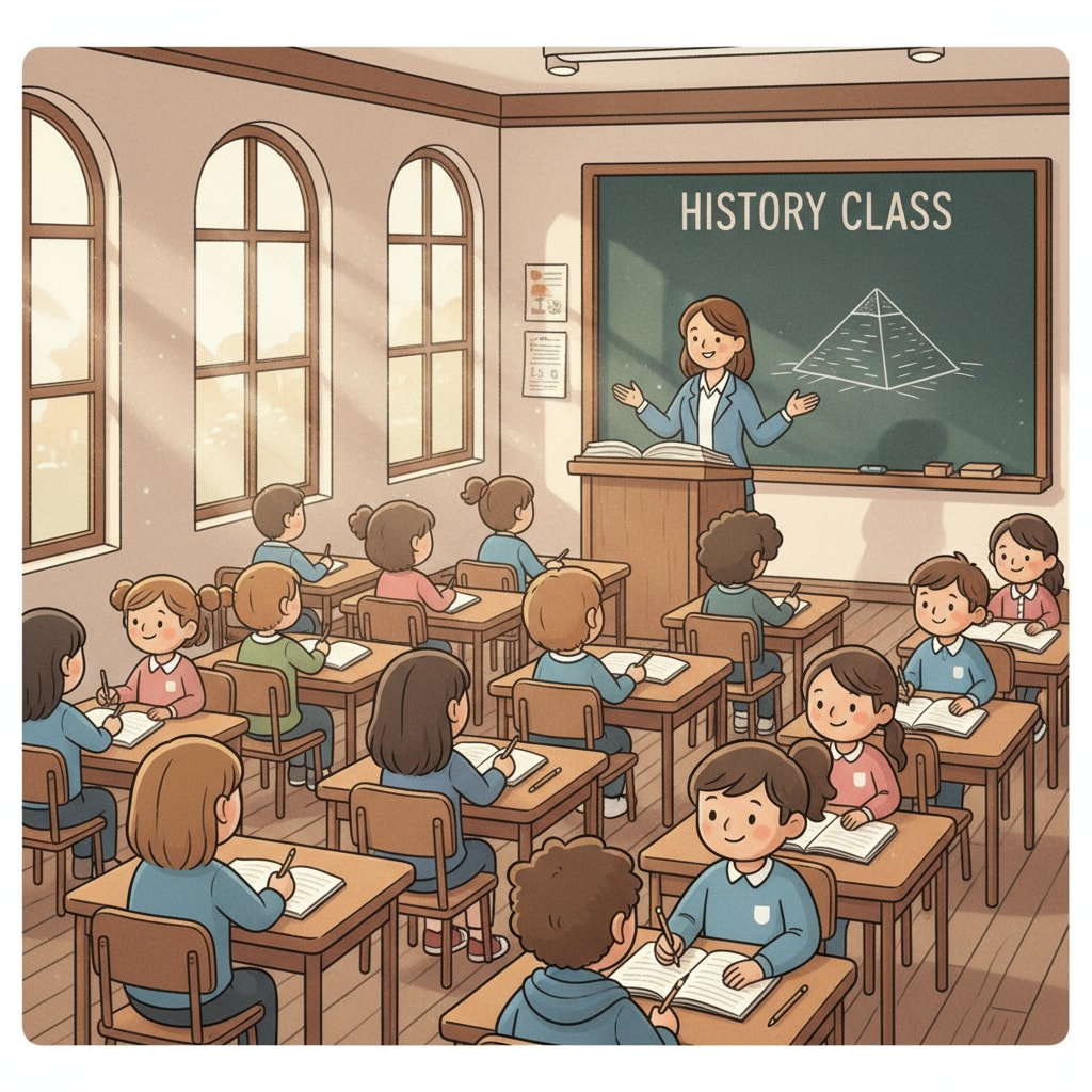 Traditional teaching methods in a primary school classroom