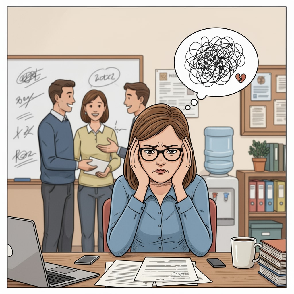 Frustrated teacher due to interpersonal issues in the school management work environment