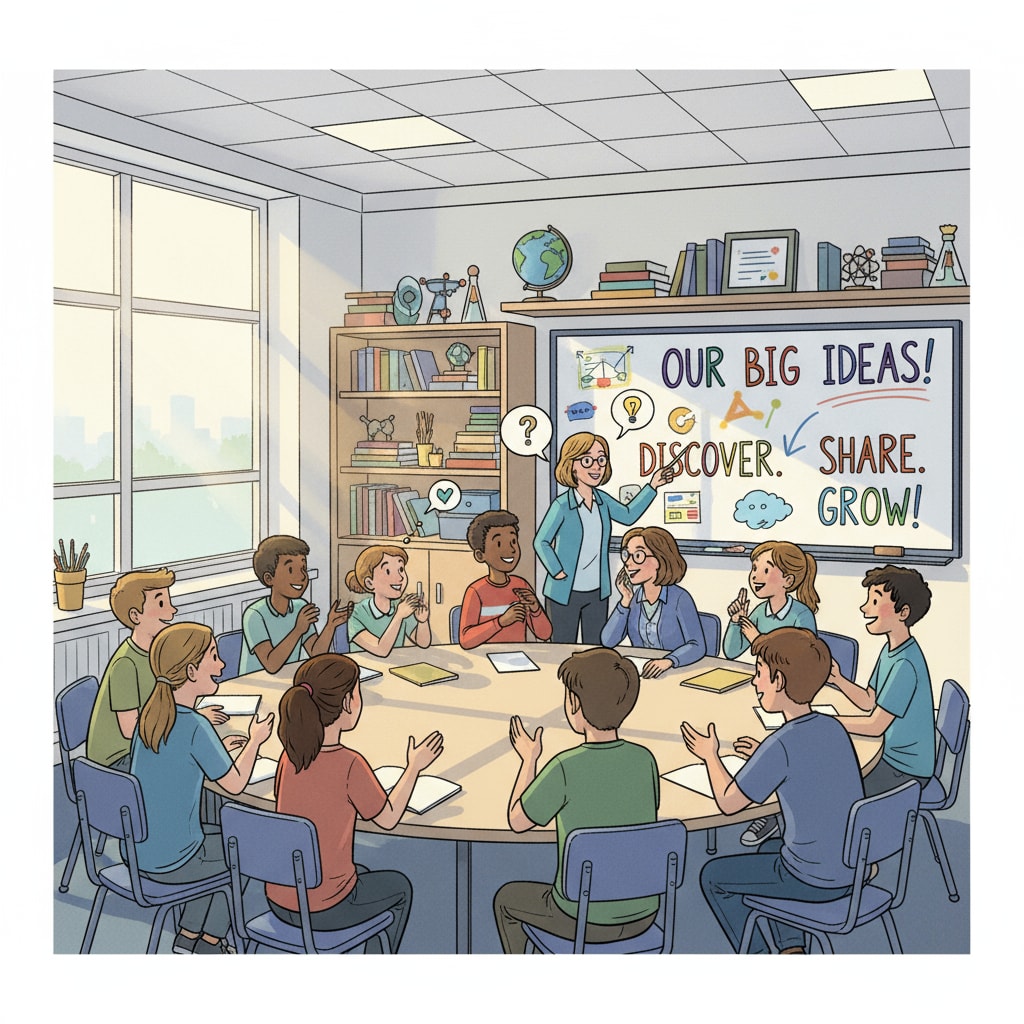 A US classroom scene related to free thinking in education