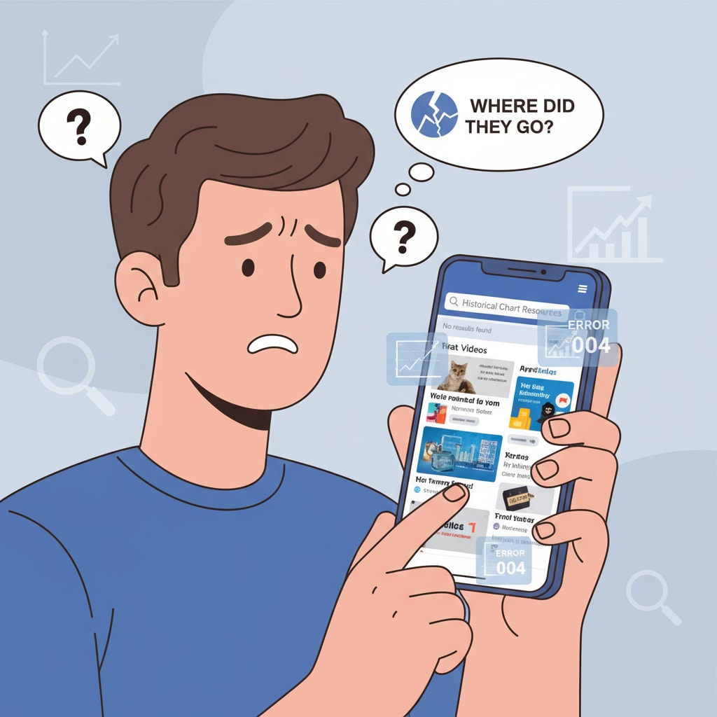 Person searching for historical chart resources on Facebook