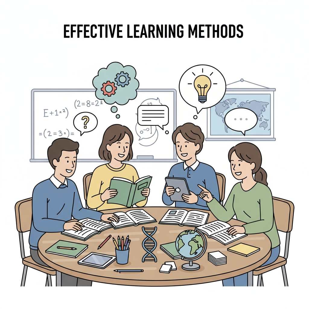 Students demonstrating effective learning methods for high scores