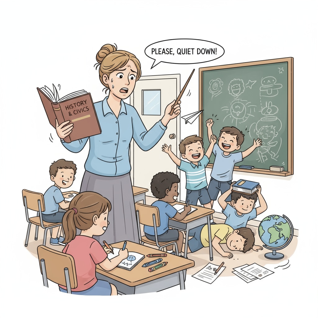 A teacher facing challenges in a K12 classroom due to compulsory learning issues