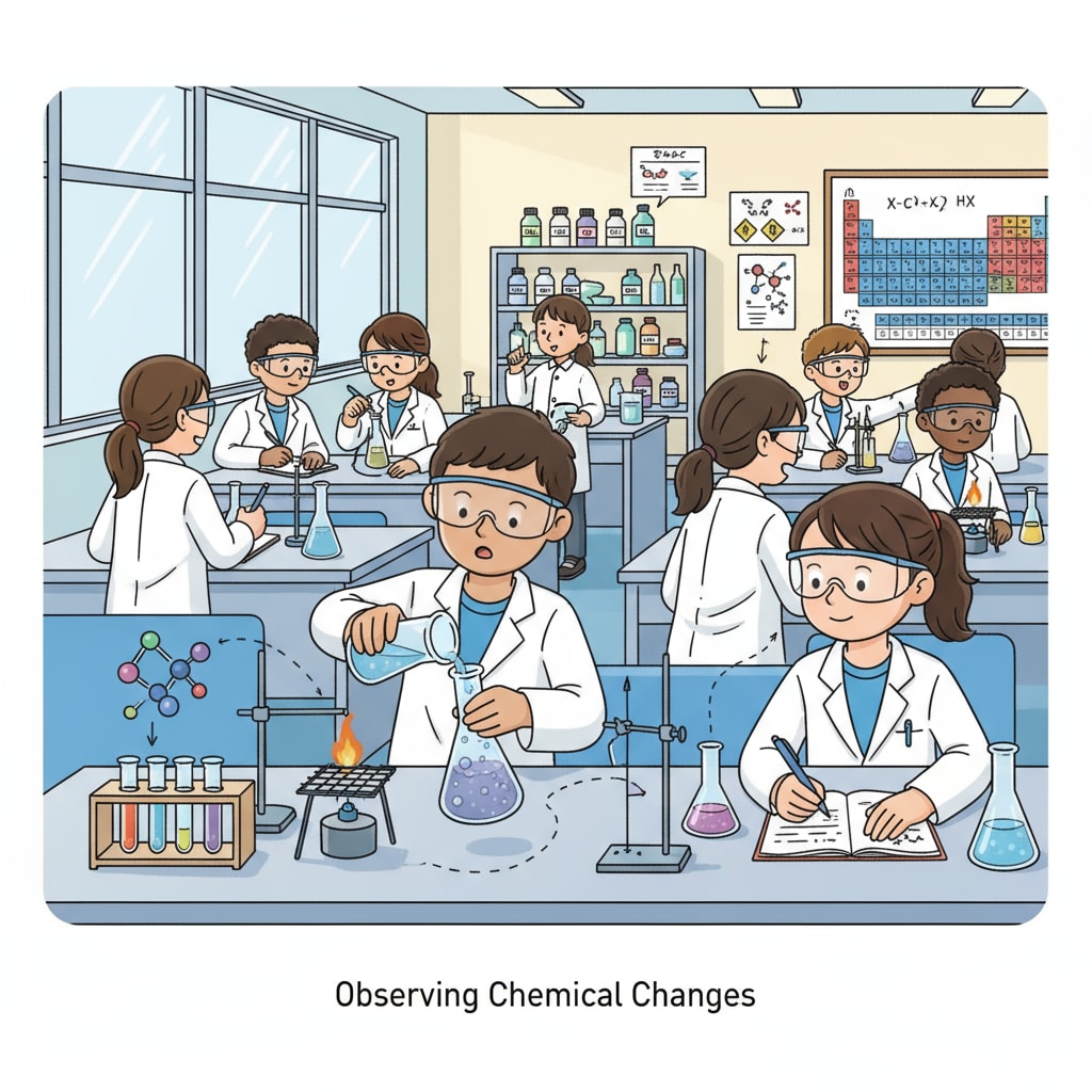K12 students exploring chemical careers through experiments, related to degree choices and research interests