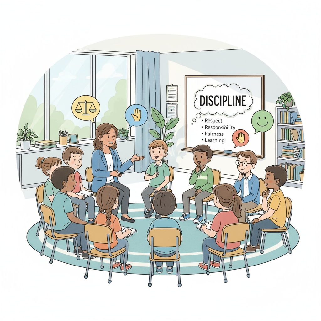 Students and teachers discussing school discipline, parental expectations, and restorative discipline in a classroom