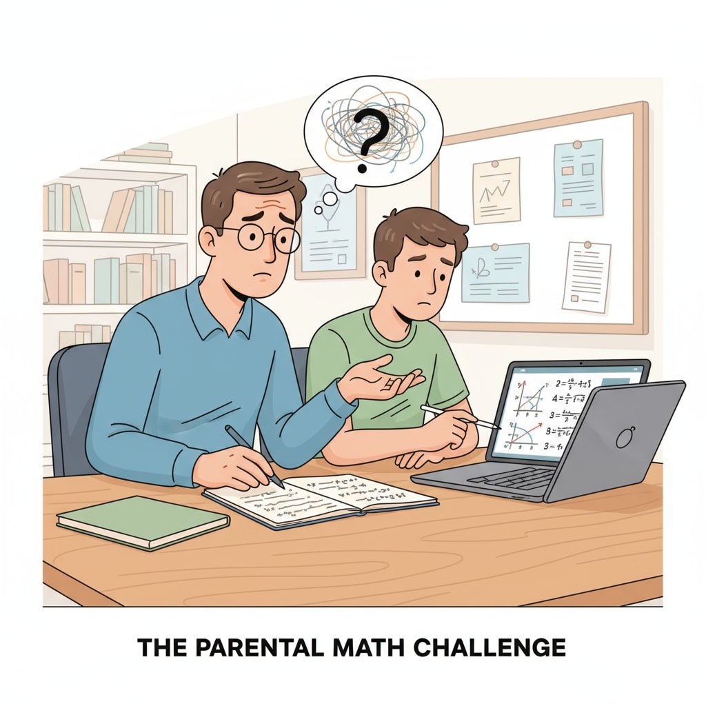 Parent struggling to help child with math on Chromebook