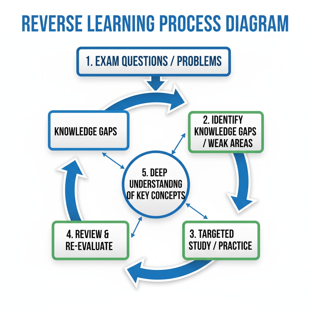 Diagram of the reverse learning process for attention deficit students in theoretical learning