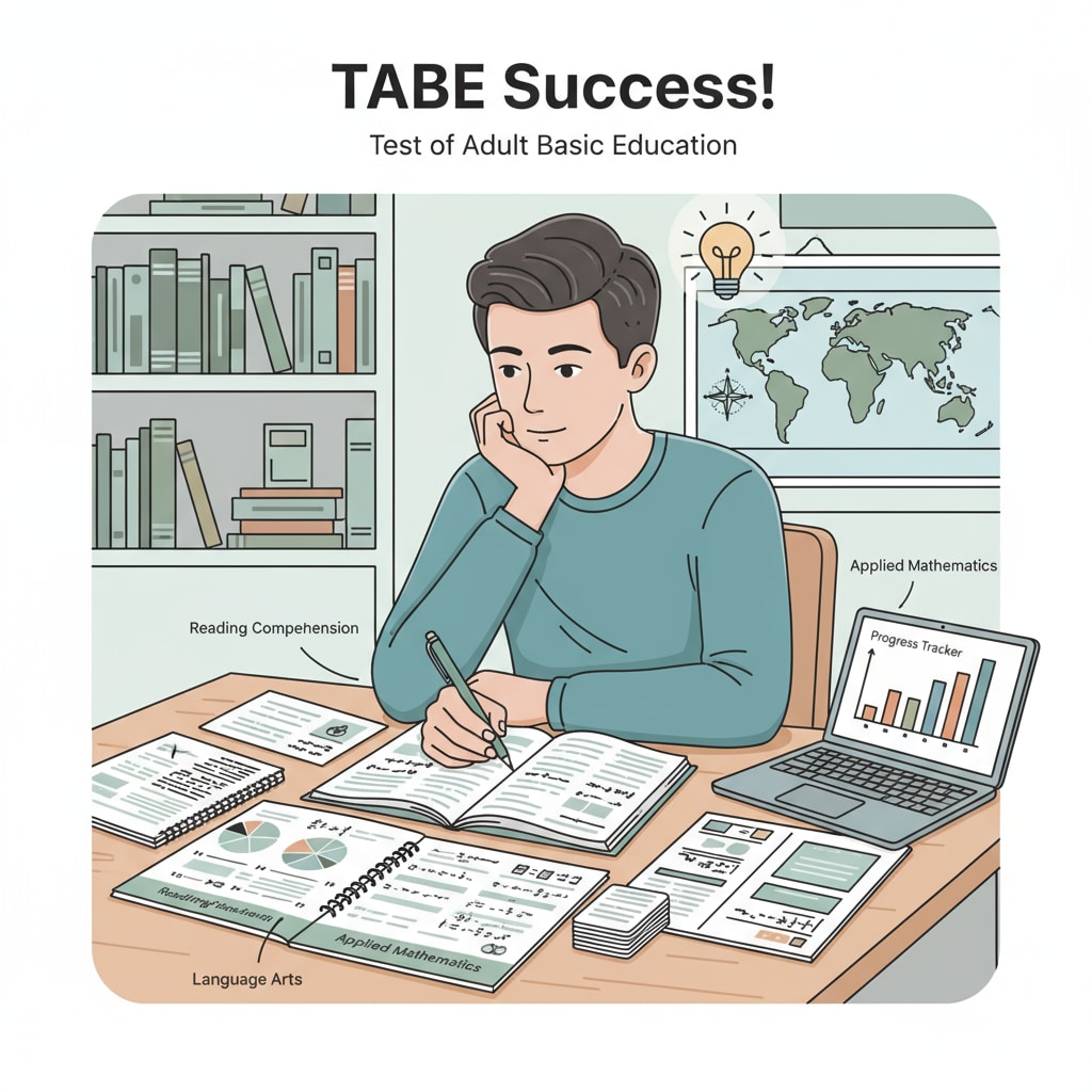 A young person studying for the TABE exam in preparation for a firefighter career