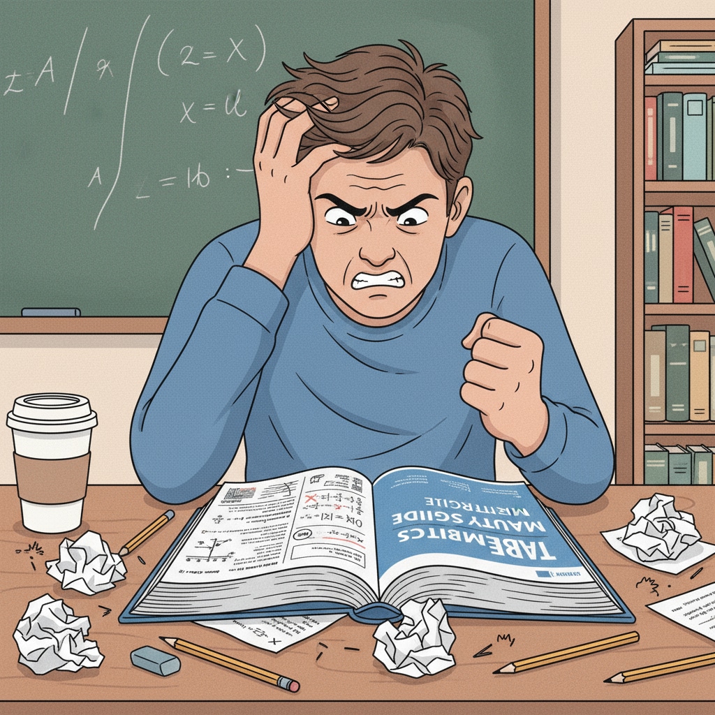 A person struggling with TABE exam preparation, specifically math problems, while aiming for a firefighter career