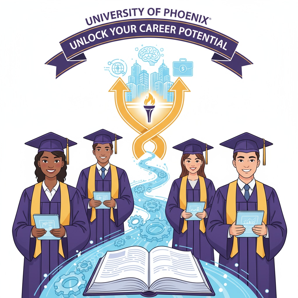Students celebrating graduation from University of Phoenix, showing hope for career development