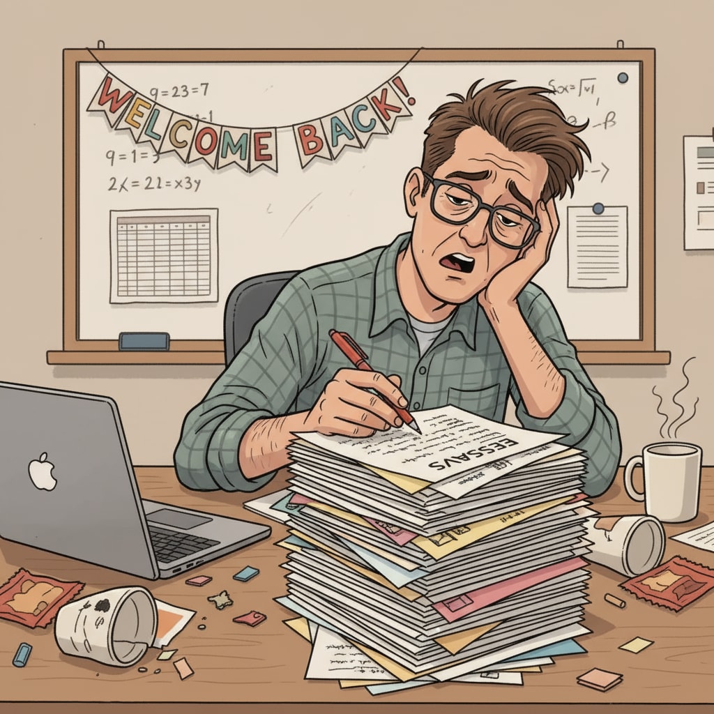 A K12 teacher showing signs of burnout due to workplace injustice and lack of promotion opportunities