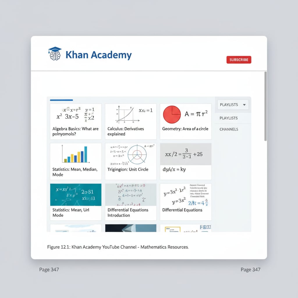 Math teaching resources on YouTube from Khan Academy