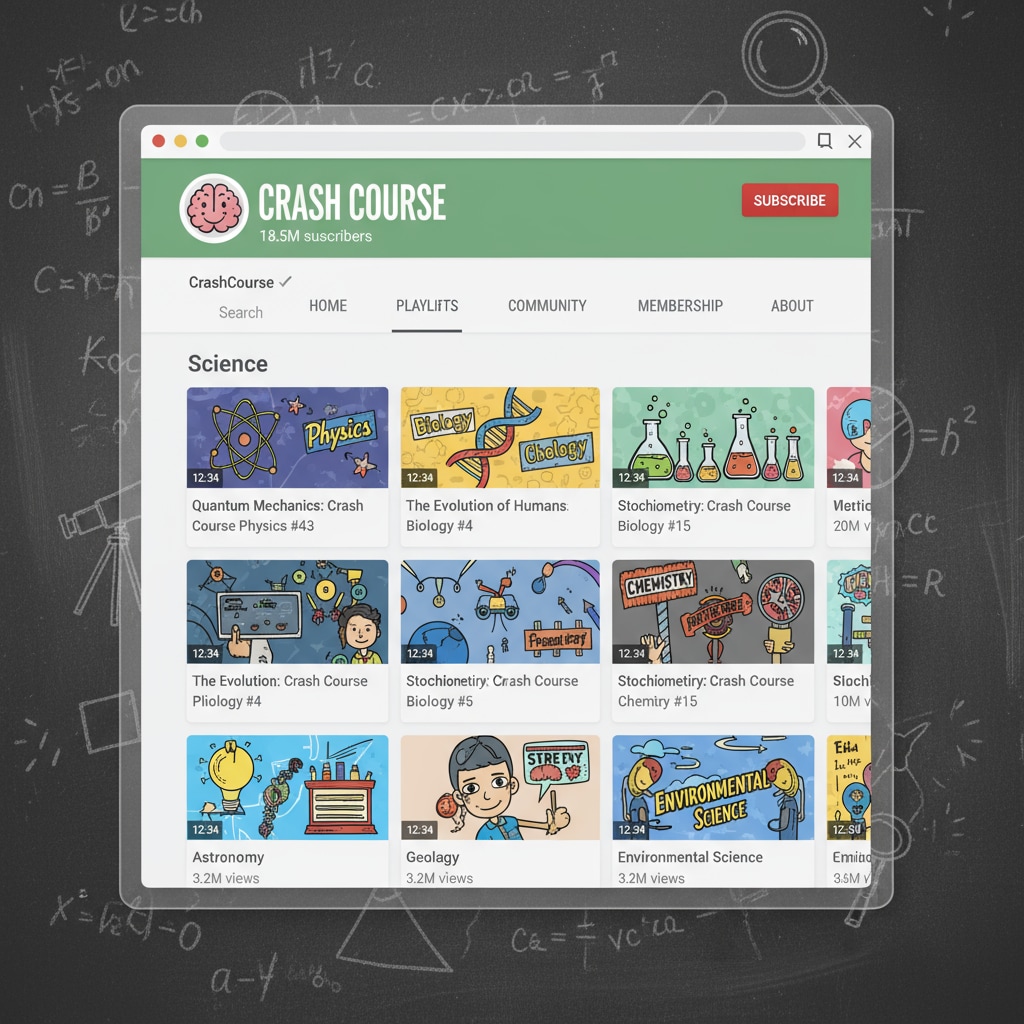 Science education resources on YouTube from Crash Course