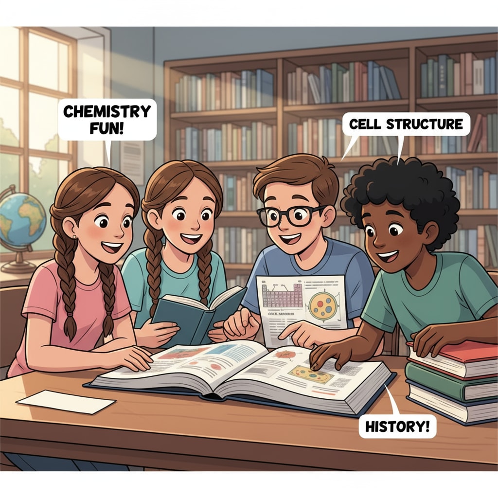 Adolescents with education gaps showing eagerness for learning through books.