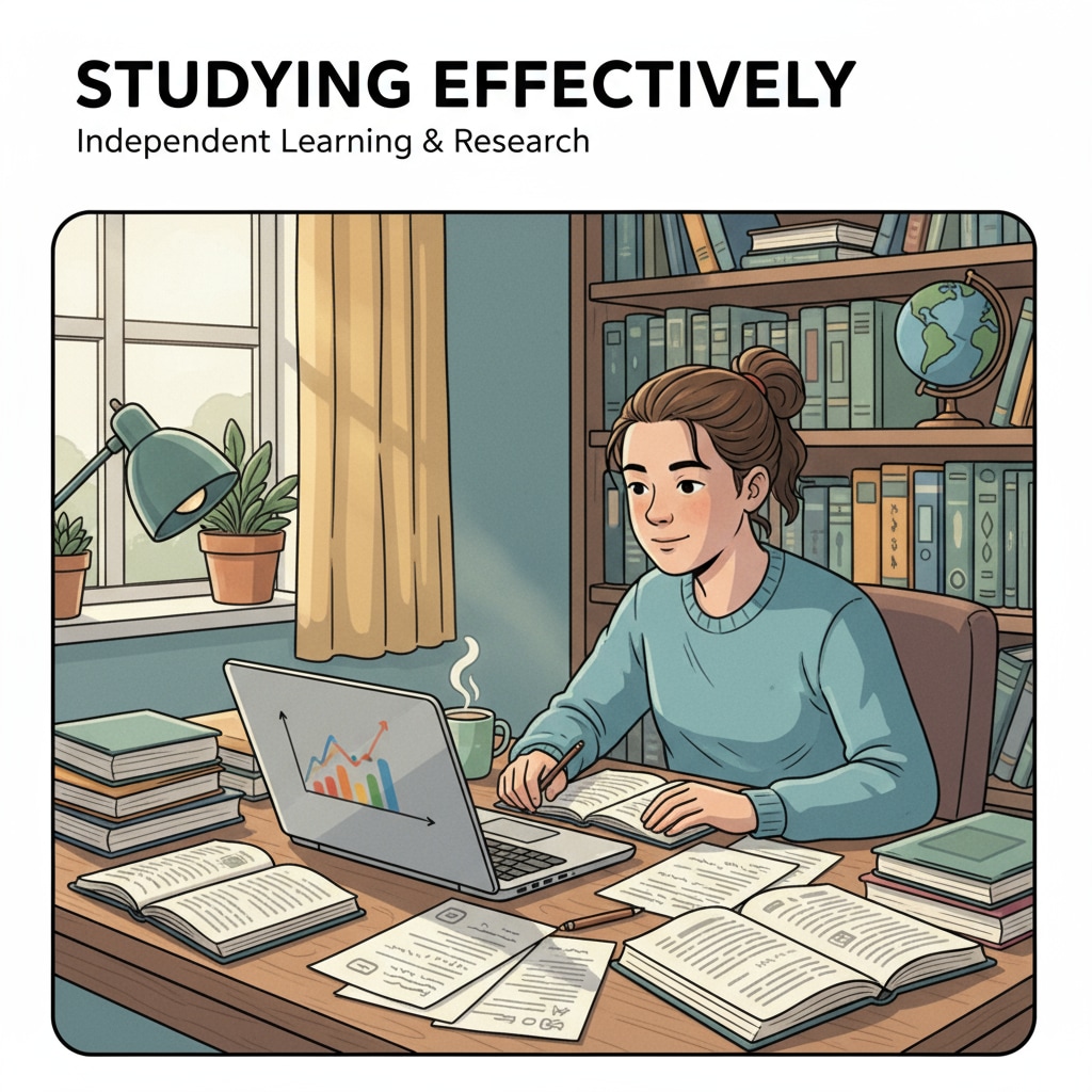 An adolescent engaged in self-study for educational recovery.