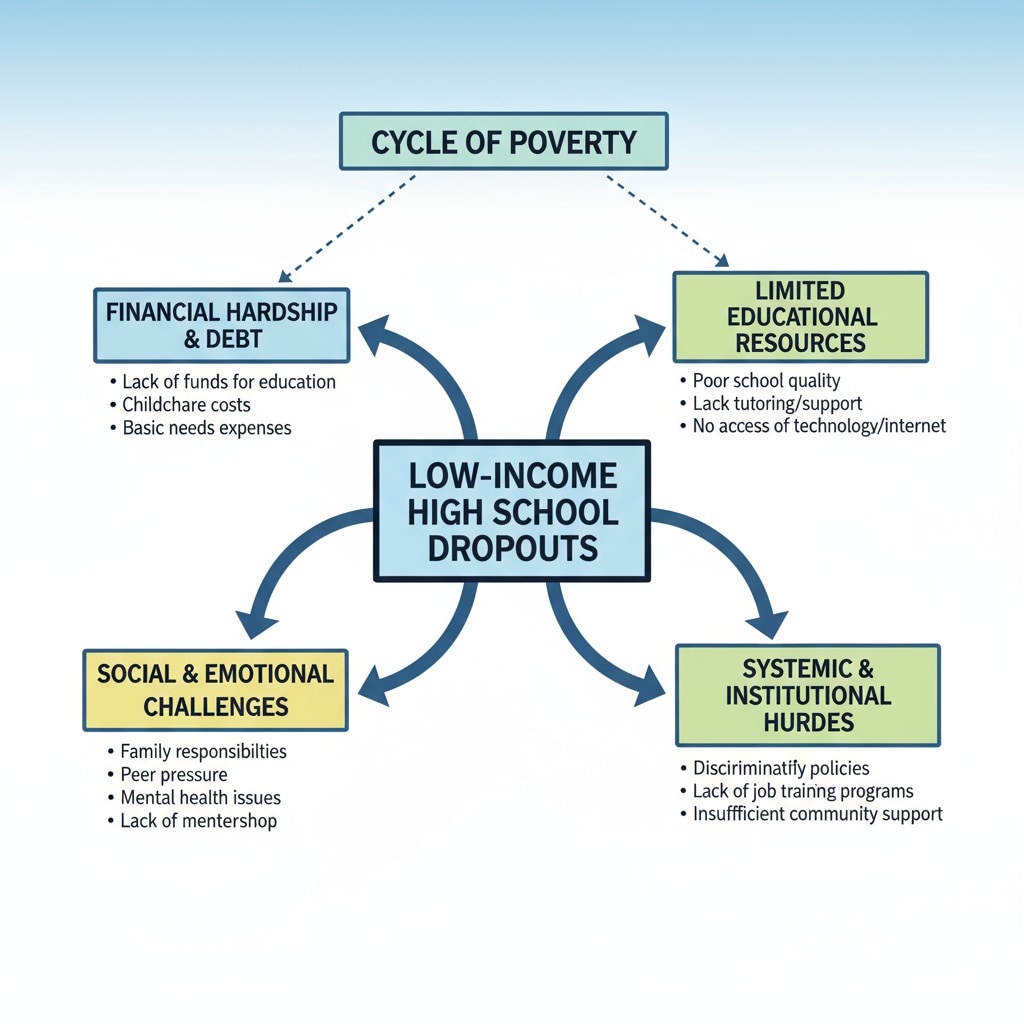 Graph showing barriers for low-income high school dropouts related to online high school and GED pursuit