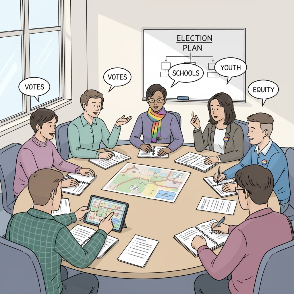 LGBTQ+ community members planning for school board elections to counter far - right groups