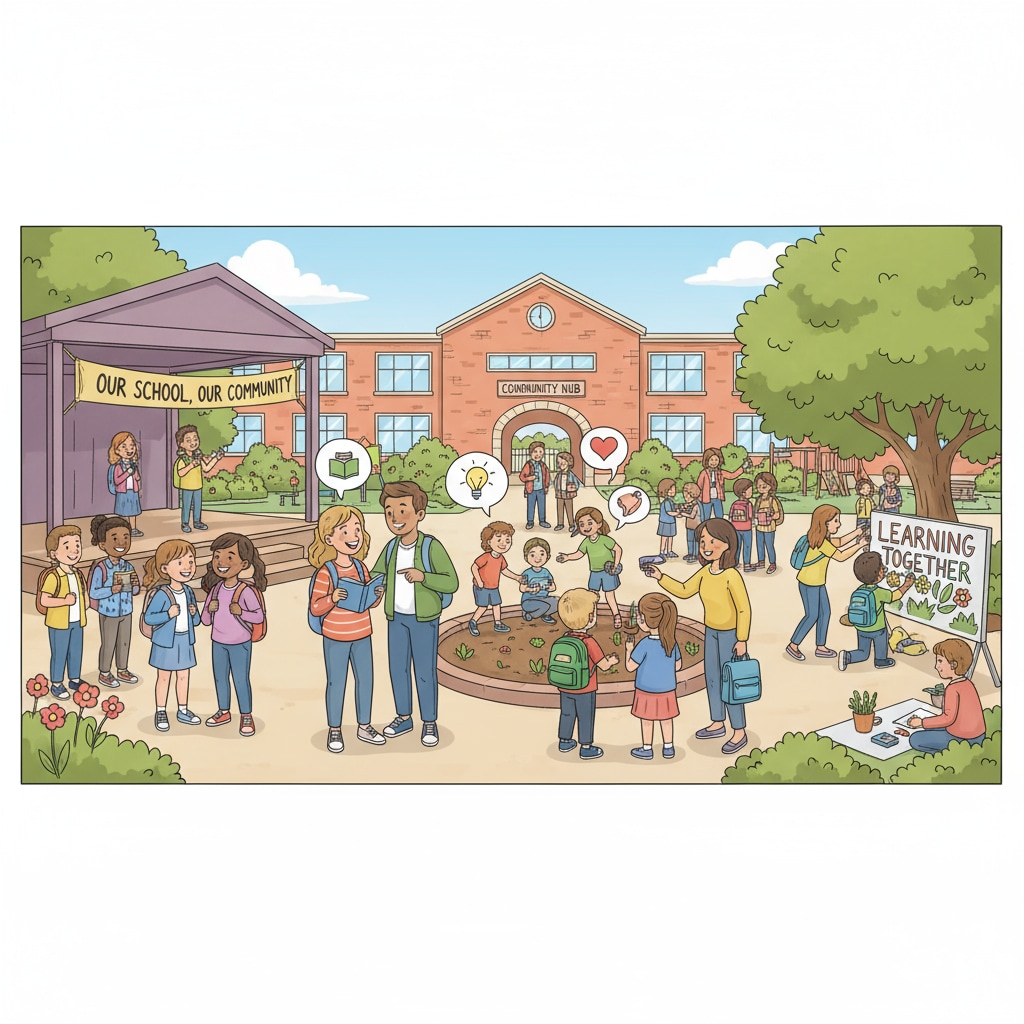 A local community school with interactions among students and parents, related to conservatives' concern about school choice and community values in education policy