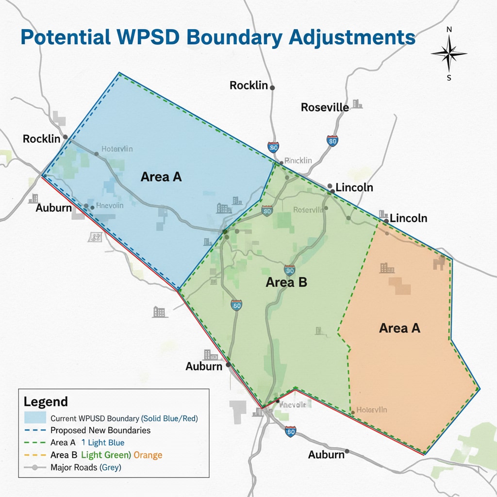 Map of WPUSD boundary redrawing proposal