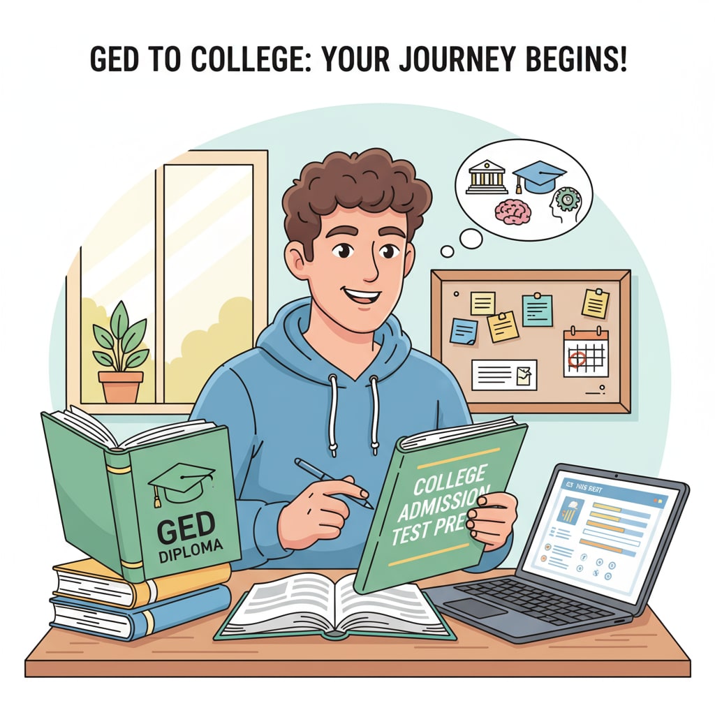 GED holder preparing for college admission