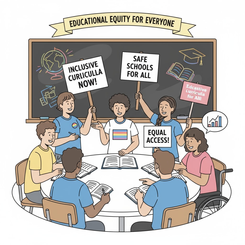 LGBTQ+ individuals discussing education policies to counter far-right influence