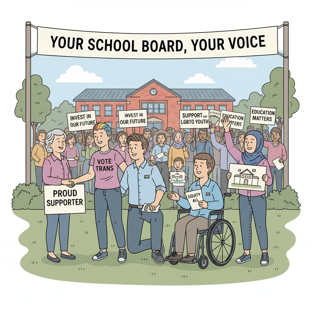 LGBTQ+ school board candidates campaigning to promote inclusive education