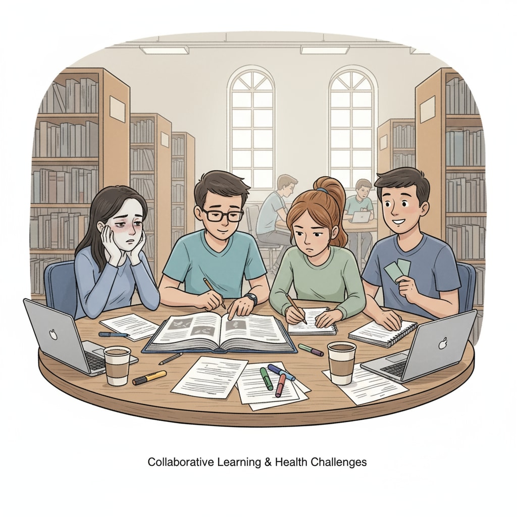 High school students with chronic disease studying