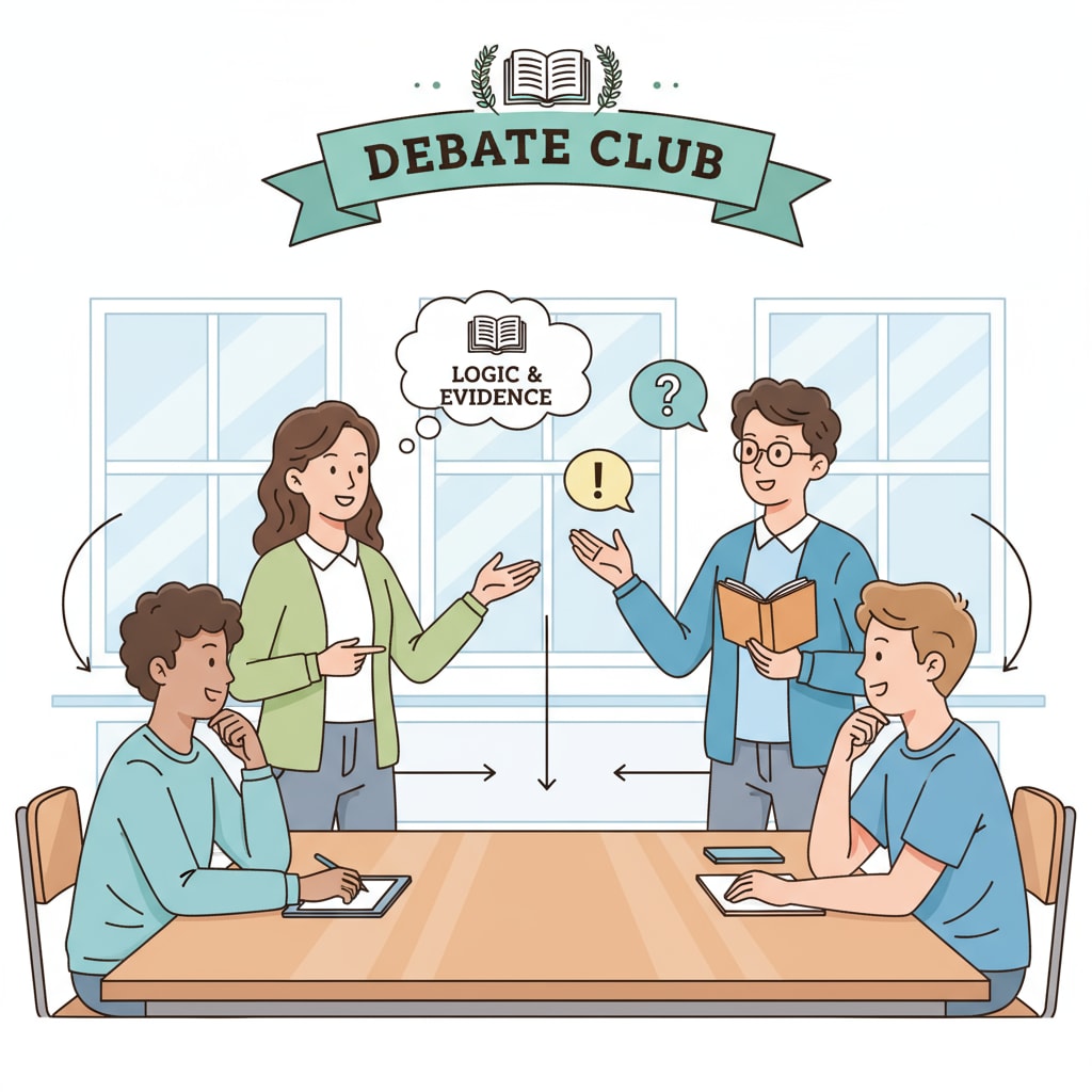 Students enhancing communication skills through debate club participation
