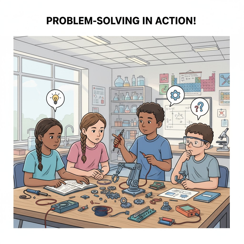 Students developing decision-making skills during a science project