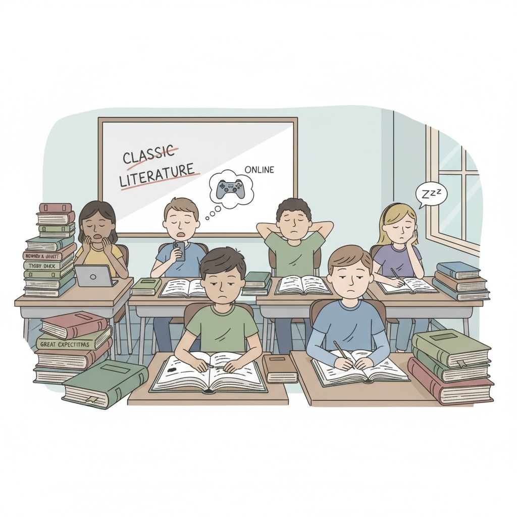 Students lacking interest in literary works, reflecting English courses, literary works, and learning experiences