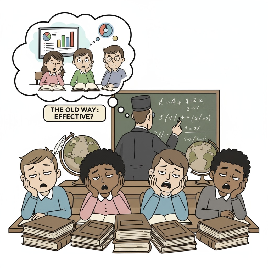Bored students in a traditional classroom relevant to educational innovation, curriculum design, and teaching methods