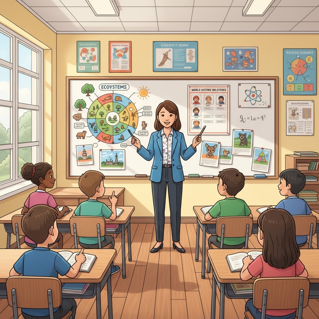 Teacher using visual aids to assist students in memory development and enhancement
