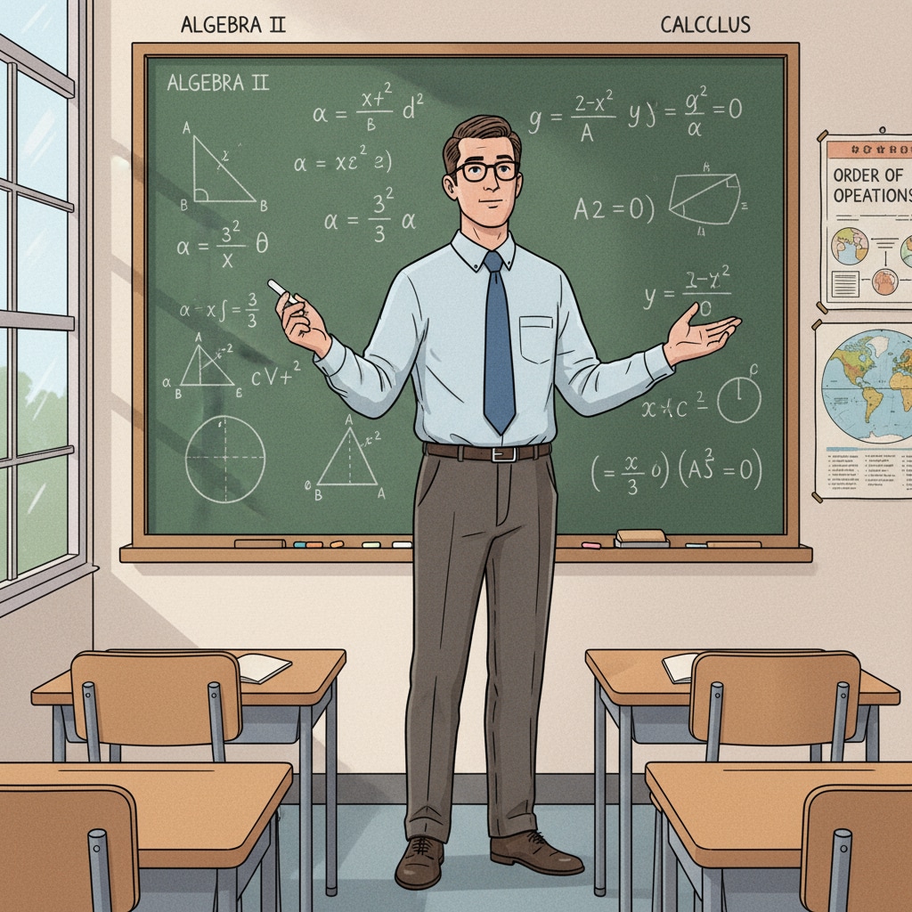 A high - school math teacher considering educational graduate programs, career development, and curriculum design options
