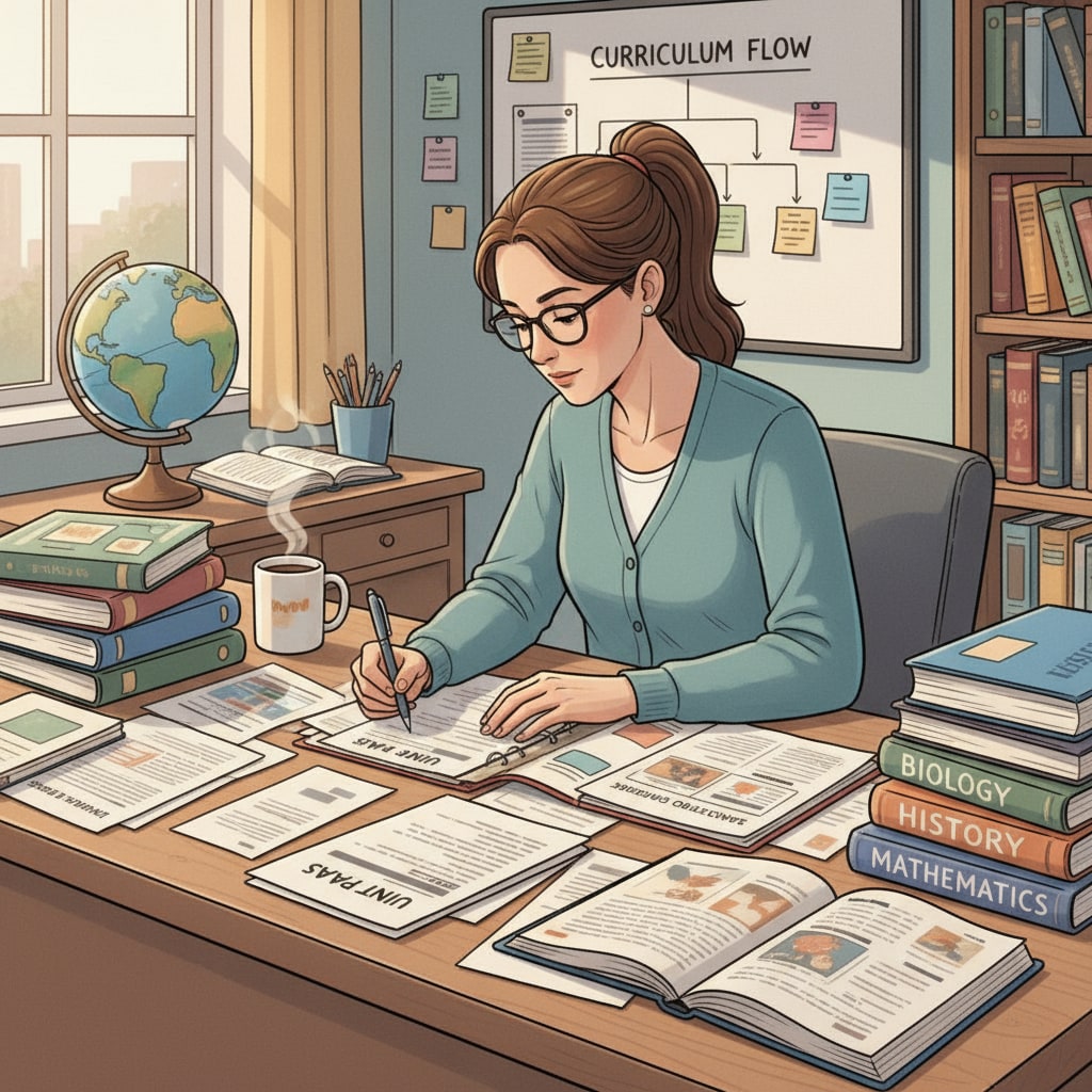 A teacher exploring educational graduate programs related to career development and curriculum design