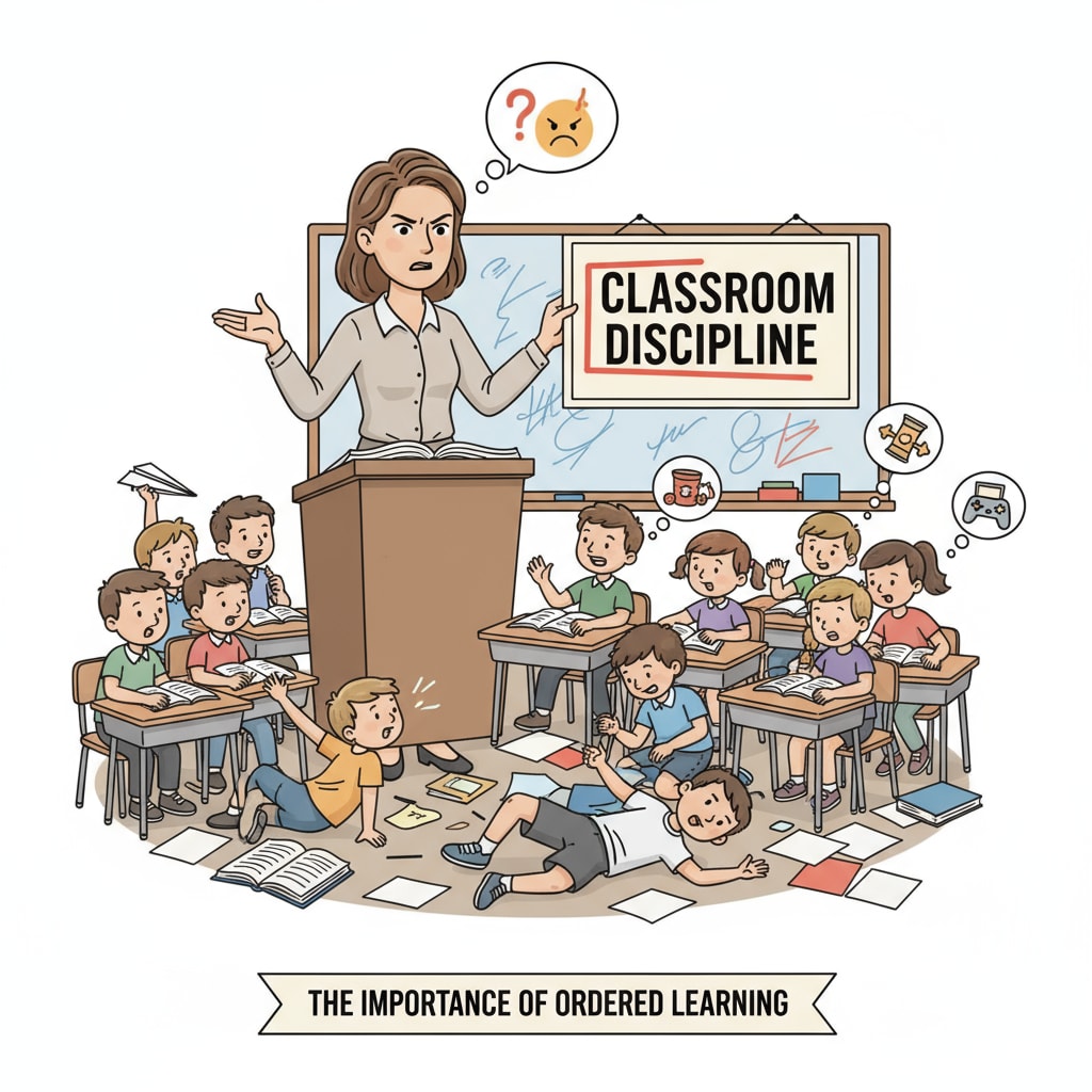 A teacher facing the problems of classroom discipline in the context of compulsory education