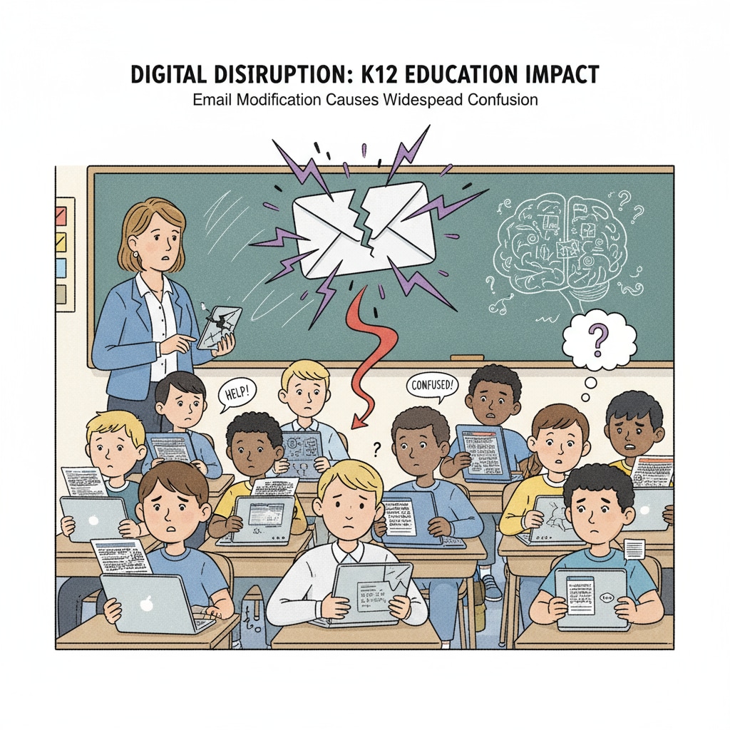 Students in classroom affected by email modification related to Ministry of Education, federal unions and government shutdown