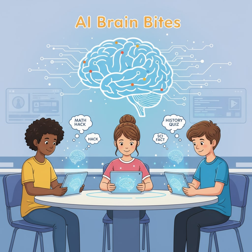 Students accessing educational content via AI Brain Bites for an enhanced learning experience.