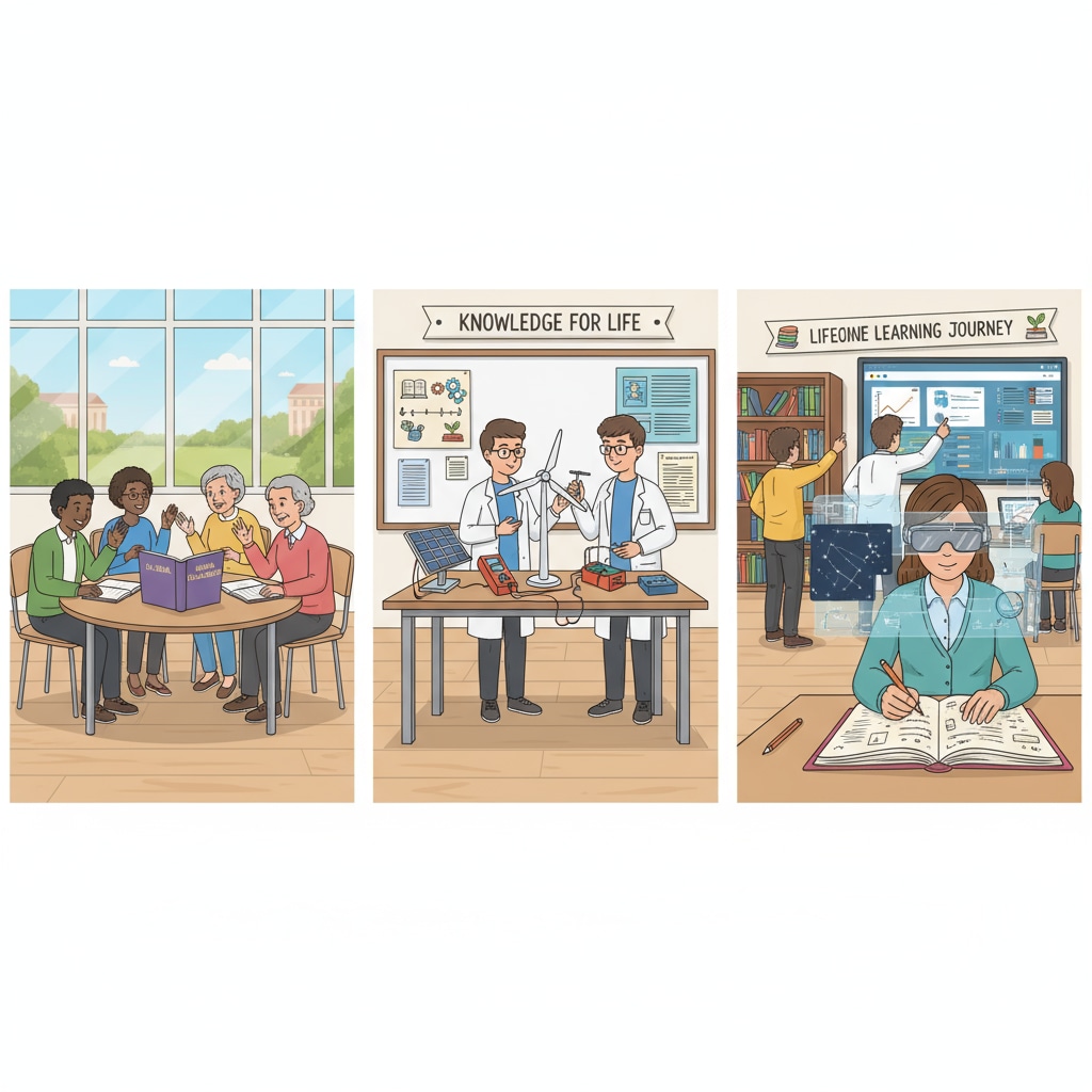 Classroom scene promoting lifelong learning for future success in K12 education
