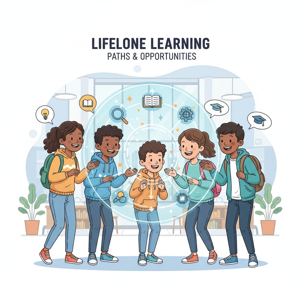 Students discussing lifelong learning paths for success in K12 education