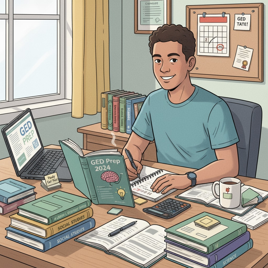 A student studying for GED to improve employment prospects despite facing depression