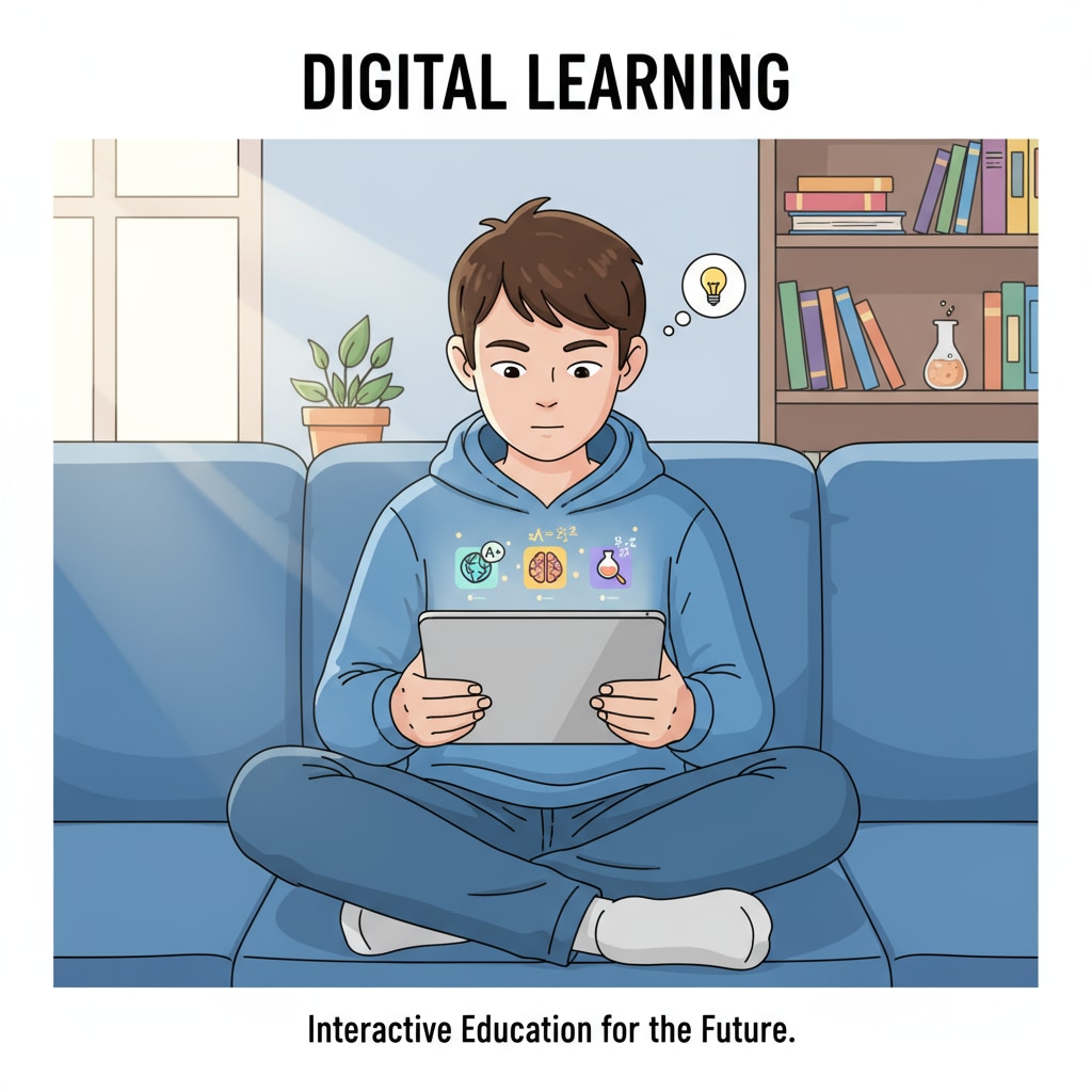 Teenager accessing self-study resources for GCSE learning despite educational neglect