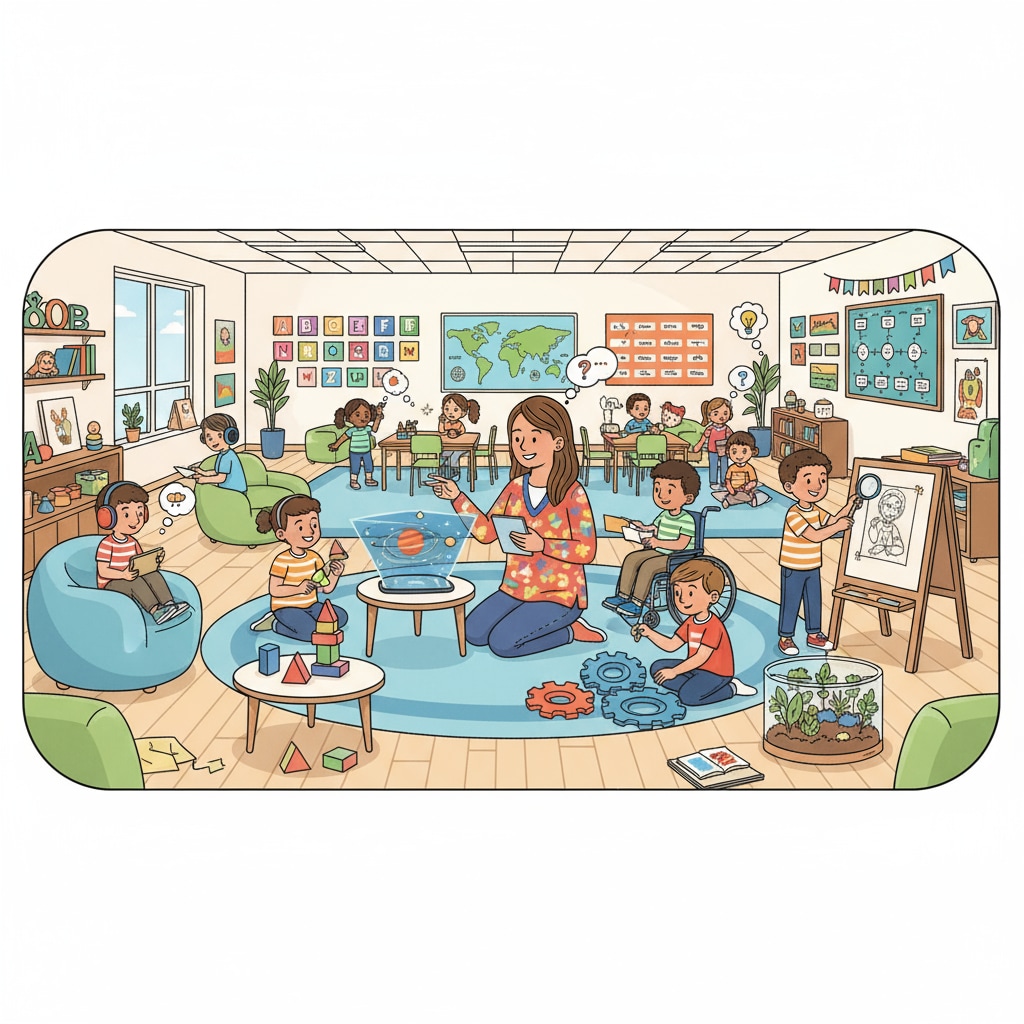 Children with diverse learning styles in an alternative education classroom