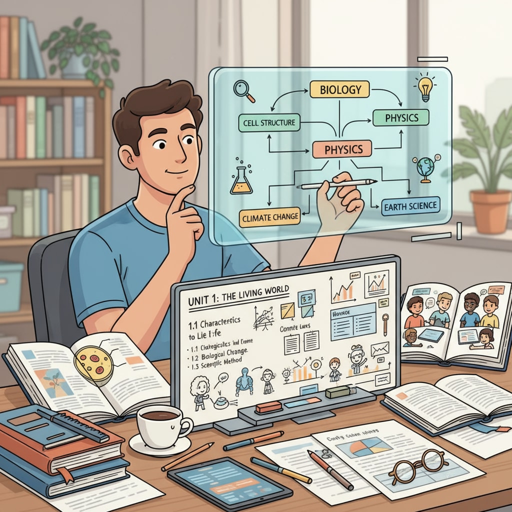 An individual is actively involved in creating an educational curriculum, emphasizing the creativity and meticulousness required in curriculum design. Person working on curriculum design related to educational leadership and career development