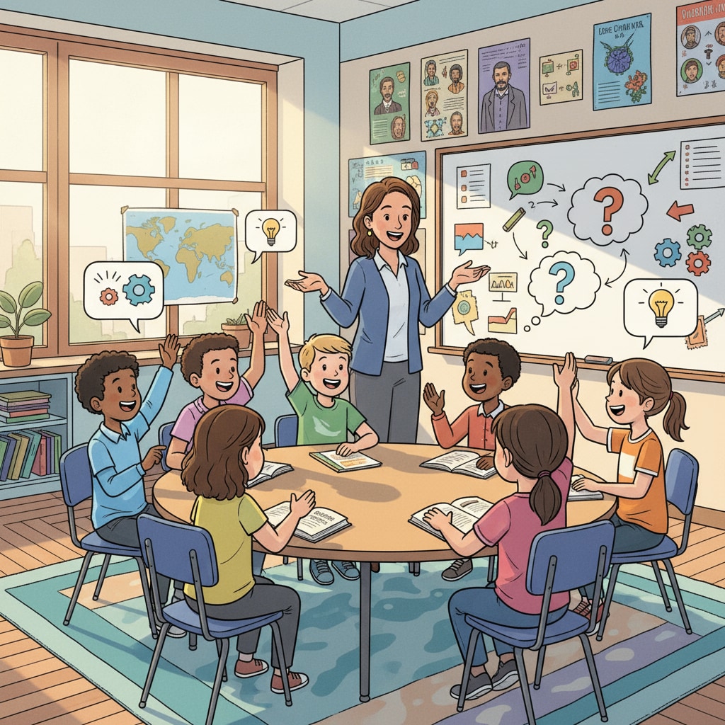 A US classroom promoting free thinking in K12 education
