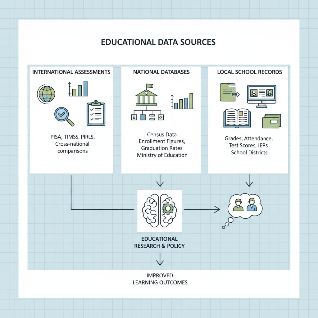 Educational data sources for K12 education including PISA and other relevant statistics.